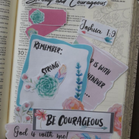 Strong and Courageous Bible Journaling Freebie Printable